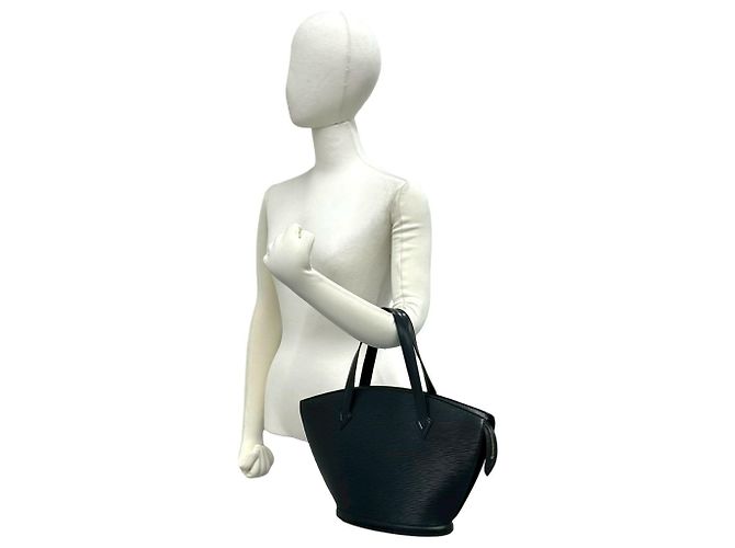 Borsa Tote Louis Vuitton Vintage Saint Jacques in pelle Epi nera Nero - vista 2