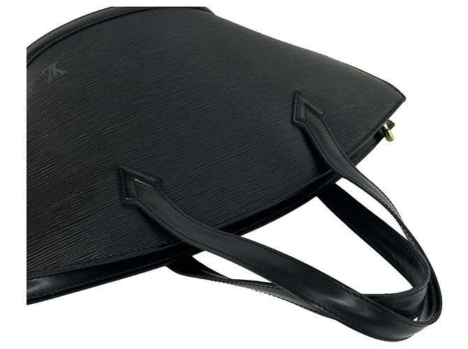 Borsa Tote Louis Vuitton Vintage Saint Jacques in pelle Epi nera Nero - vista 4
