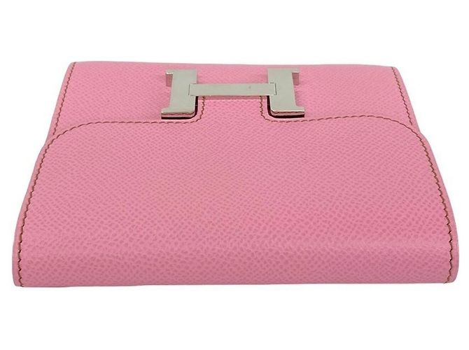 Hermès Hermes Constance Compact Bi-Fold Wallet Pink - view 3