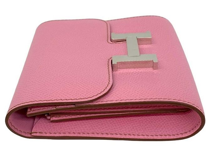 Hermès Hermes Constance Compact Bi-Fold Wallet Pink - view 4
