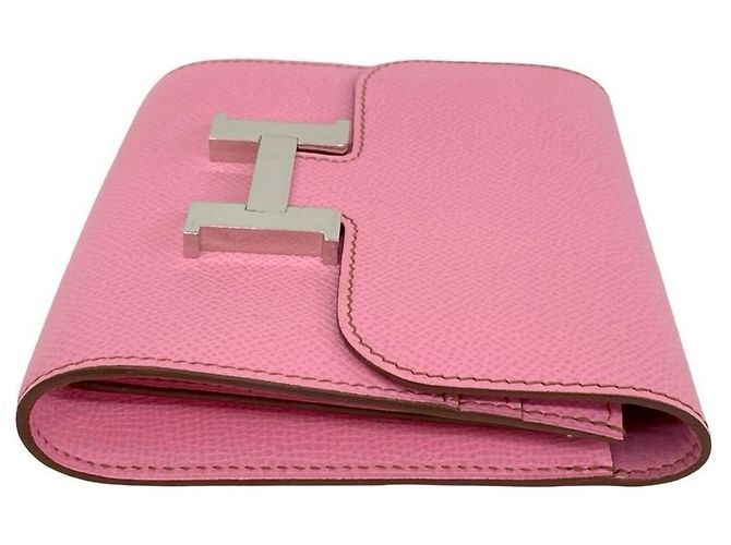 Hermès Hermes Constance Compact Bi-Fold Wallet Pink - view 5