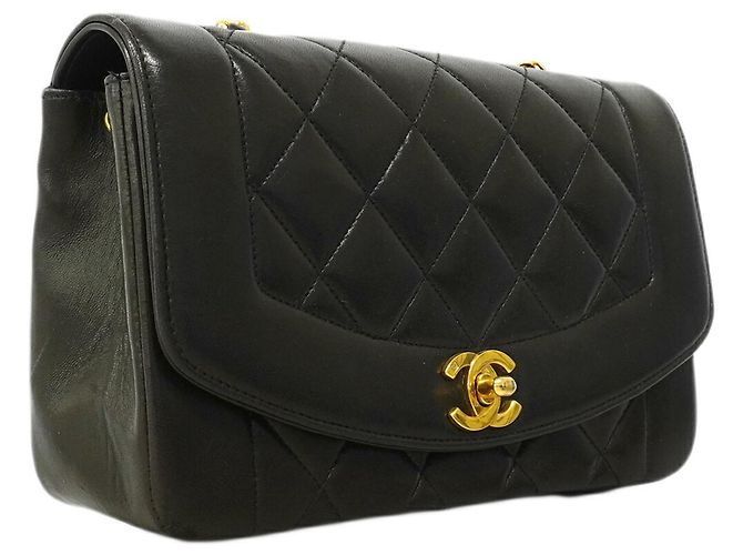 Borsa a Spalla con Catena Chanel Diana Nero - vista 2