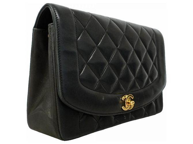 Borsa a Spalla Chanel Diana Chain Nero - vista 2