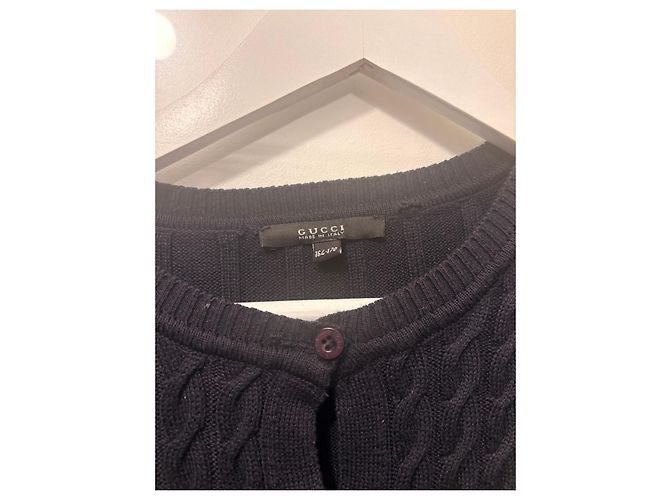 Gucci Baumwoll-Cardigan mit bestickter Biene - Marineblau Schwarz - Ansicht 2