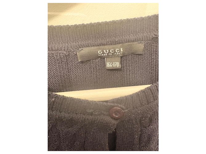 Gucci Baumwoll-Cardigan mit bestickter Biene - Marineblau Schwarz - Ansicht 3