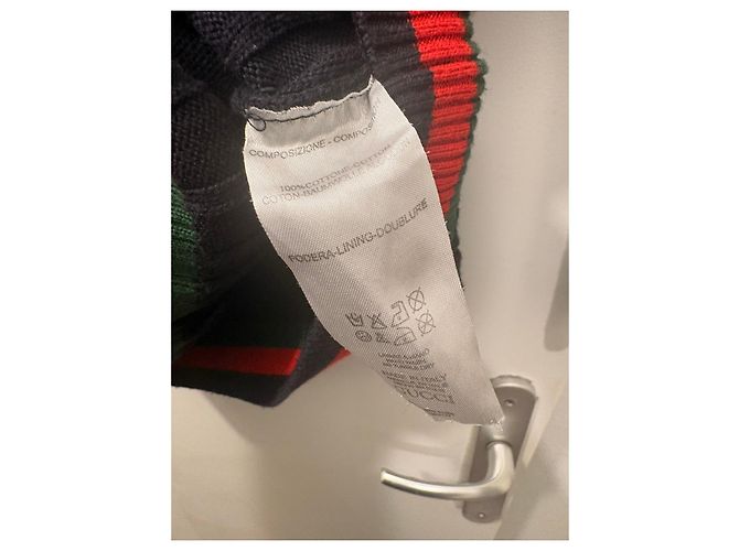 Gucci Baumwoll-Cardigan mit bestickter Biene - Marineblau Schwarz - Ansicht 4