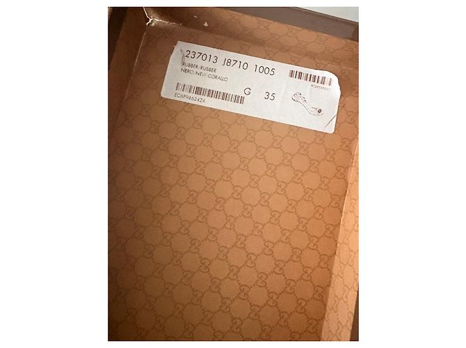 Gucci Sandali in gomma neri logo GG Nero - vista 6