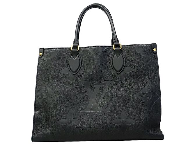 Borsa Tote Louis Vuitton Monogram Empreinte OnTheGo MM Nero - vista 2