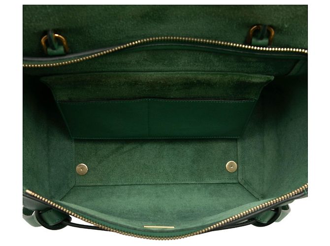 Belt Bag Céline Borsa cintura in pelle verde Celine - vista 4