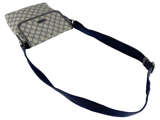 Borsa a tracolla Gucci GG Supreme Canvas Blu navy - vista 10