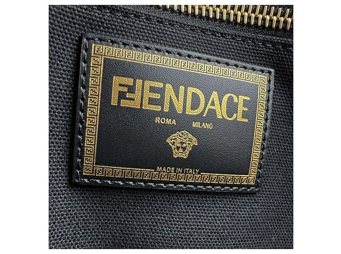 Fendi FENDACE Versace Collaboration Schultertasche Schwarz Golden - Ansicht 13