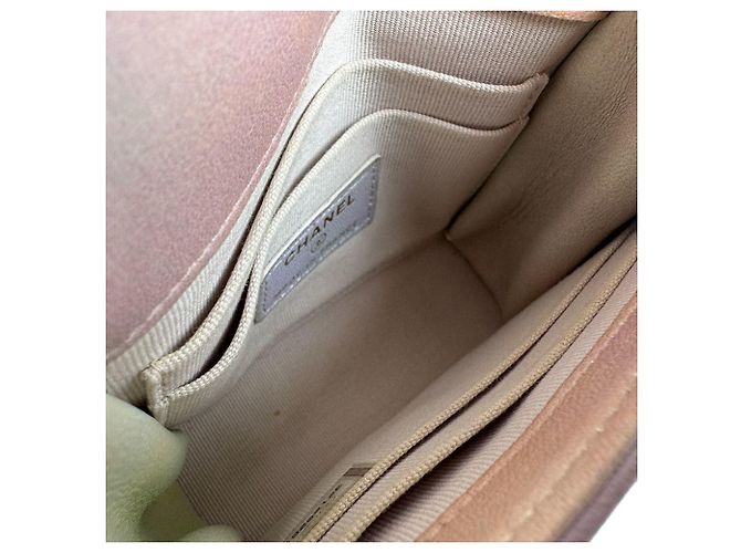 Borsa a tracolla in pelle rosa Chanel - vista 5