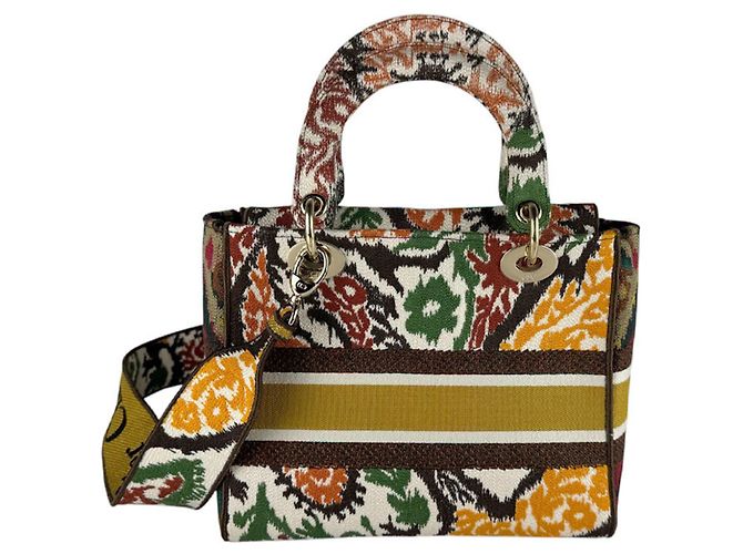 Borsa Christian Dior Lady Delight Marrone Arancione - vista 3