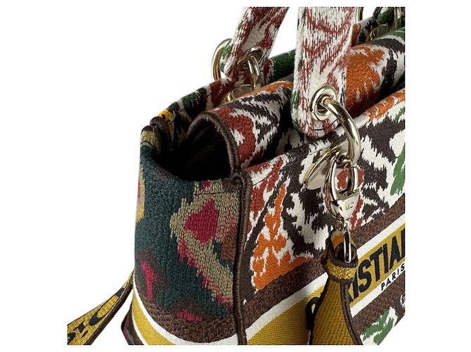 Borsa Christian Dior Lady Delight Marrone Arancione - vista 6
