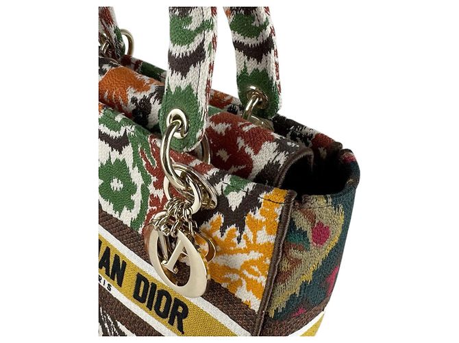 Borsa Christian Dior Lady Delight Marrone Arancione - vista 7