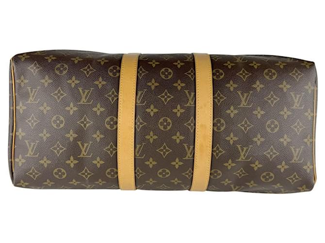 Keepall Borsa Boston Monogram Louis Vuitton Marrone Monogramma - vista 4
