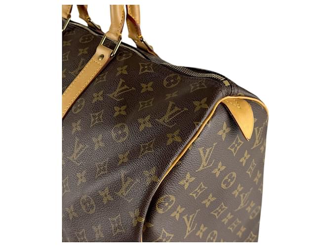 Keepall Borsa Boston Monogram Louis Vuitton Marrone Monogramma - vista 7