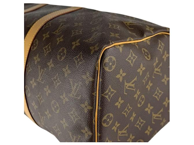 Keepall Borsa Boston Monogram Louis Vuitton Marrone Monogramma - vista 9