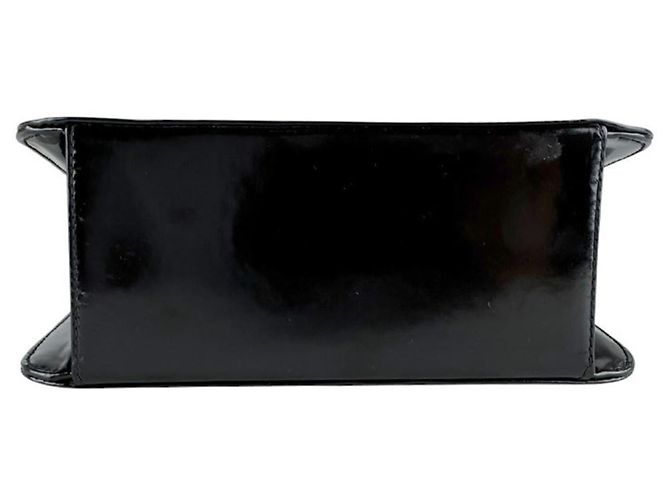 Borsa a tracolla Chanel in pelle vernice Nero - vista 4