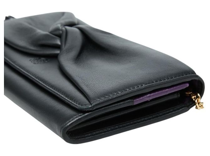 Portafoglio lungo Anagram in pelle nera Loewe Nero - vista 4