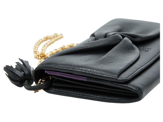 Portafoglio lungo Anagram in pelle nera Loewe Nero - vista 5