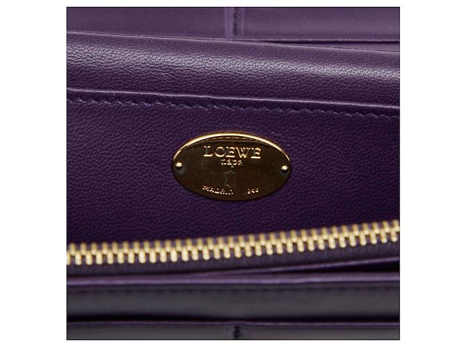 Portafoglio lungo Anagram in pelle nera Loewe Nero - vista 7