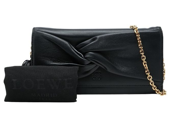 Portafoglio lungo Anagram in pelle nera Loewe Nero - vista 9