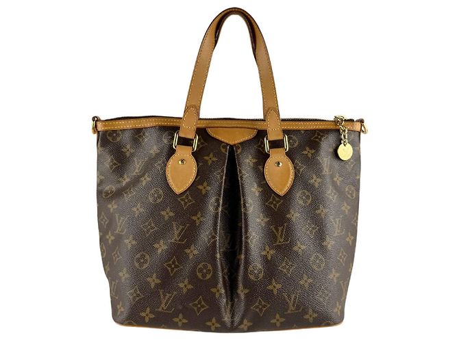 Borsa Louis Vuitton Monogram Palermo PM Marrone Monogramma - vista 3