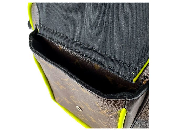 Borsa a tracolla Louis Vuitton Monogram Macassar Marrone Giallo Monogramma - vista 11
