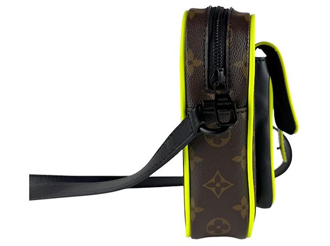 Borsa a tracolla Louis Vuitton Monogram Macassar Marrone Giallo Monogramma - vista 2