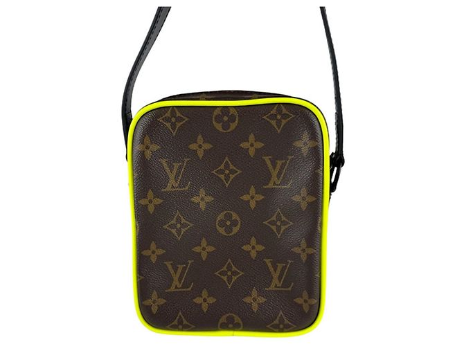 Borsa a tracolla Louis Vuitton Monogram Macassar Marrone Giallo Monogramma - vista 3