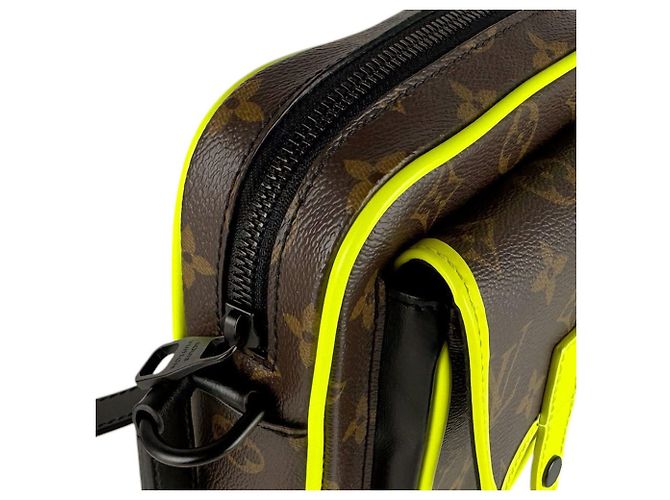 Borsa a tracolla Louis Vuitton Monogram Macassar Marrone Giallo Monogramma - vista 6