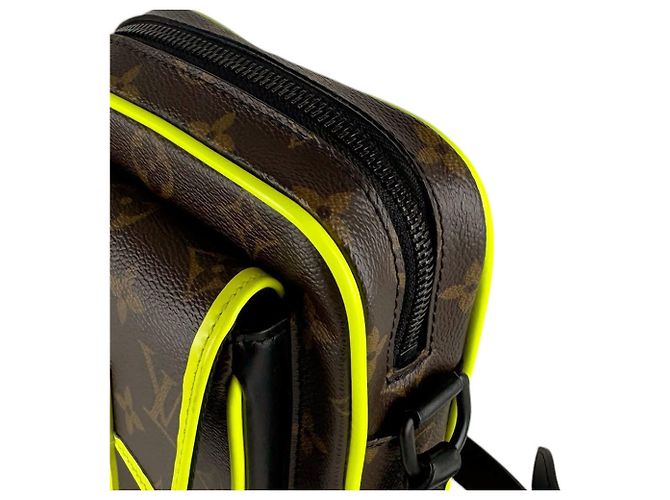 Borsa a tracolla Louis Vuitton Monogram Macassar Marrone Giallo Monogramma - vista 7