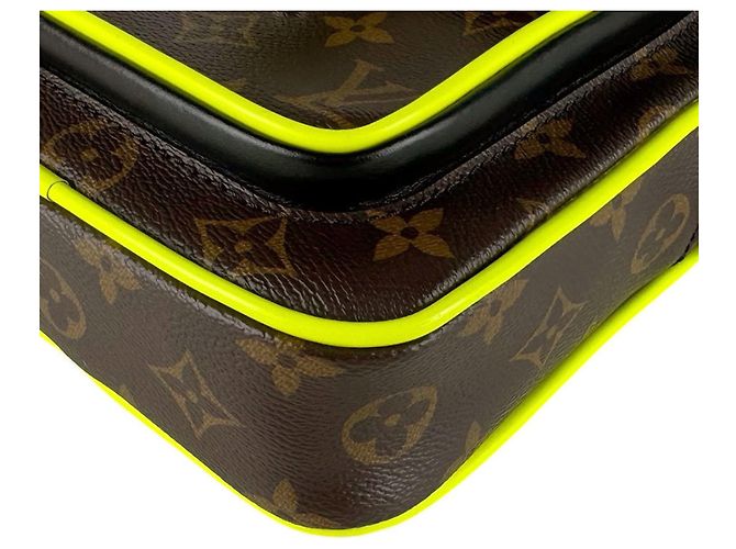 Borsa a tracolla Louis Vuitton Monogram Macassar Marrone Giallo Monogramma - vista 8