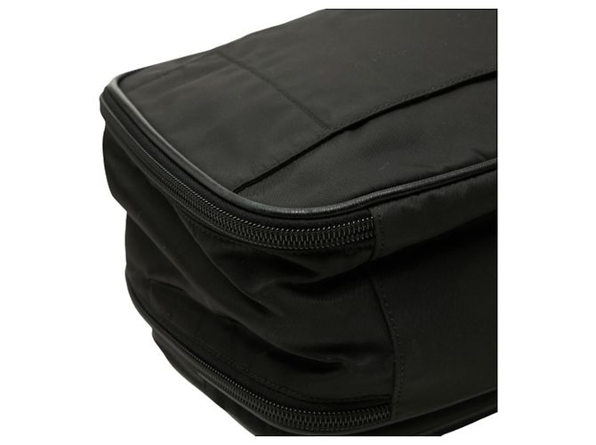Prada Triangle Logo Plate Kosmetiktasche Schwarz - Ansicht 7
