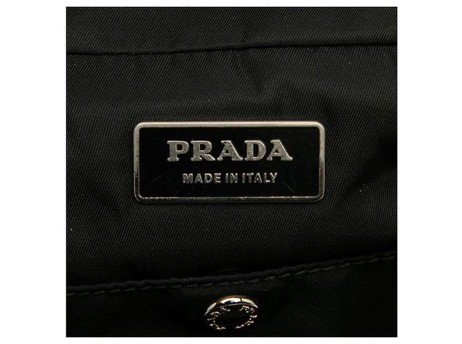 Prada Triangle Logo Plate Kosmetiktasche Schwarz - Ansicht 9