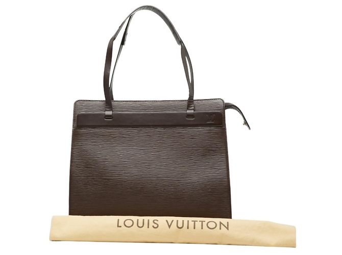 Borsa Louis Vuitton Epi Croisette Marrone - vista 12