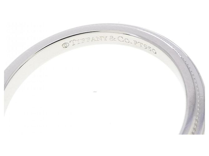 Anello Milgrain Tiffany & Co. in Platino 950 - vista 3