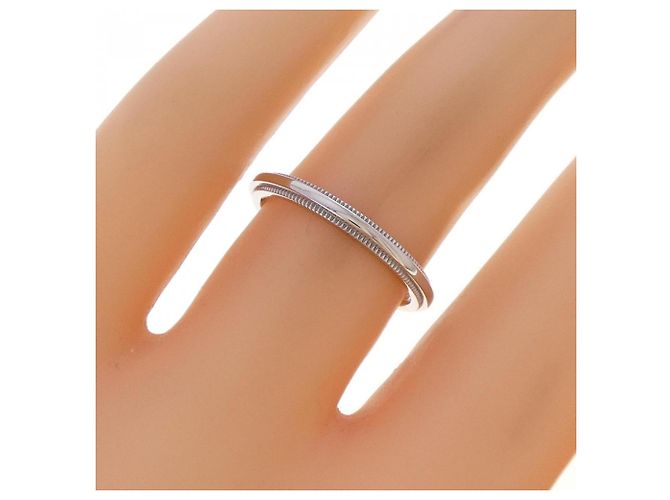 Anello Milgrain Tiffany & Co. in Platino 950 - vista 4