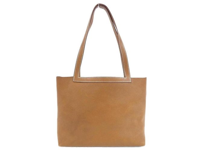 Hermès Hermes Cabasellier Handtasche Braun Rot - Ansicht 2