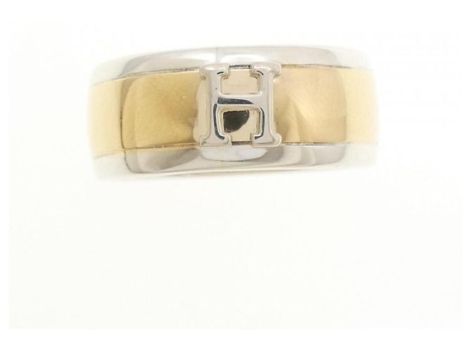 Ring Anello Hermès Zas in Argento e Oro Giallo D'oro - vista 2