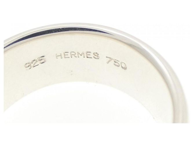 Ring Anello Hermès Zas in Argento e Oro Giallo D'oro - vista 4