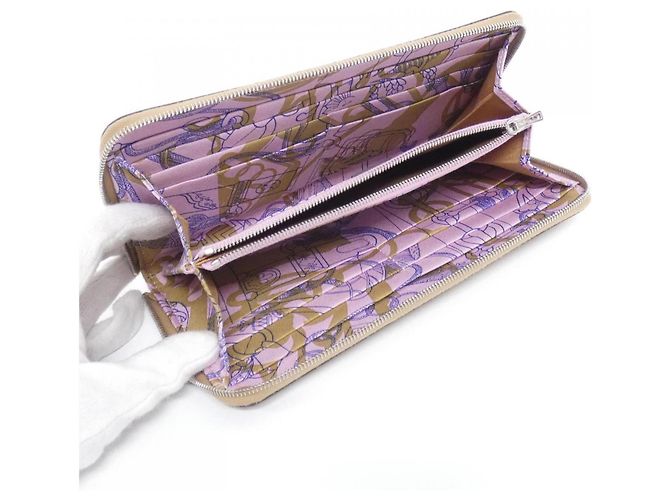 Hermès Cartera Hermes CLIQUETIS TATTOO AQUAREL Castaño - vista 8
