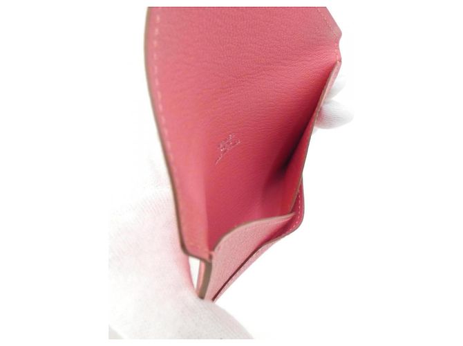 Hermès Tarjetero Hermes Envelope MM 032790CA Rosa - vista 4
