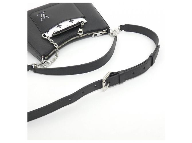 Borsa a Spalla Louis Vuitton Epi Marelle Nero - vista 4