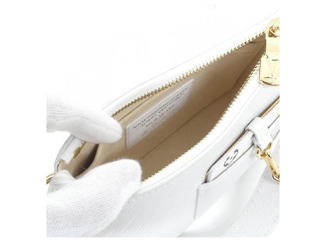 Borsa a tracolla Louis Vuitton Epi Marellini M13100 Bianco - vista 10