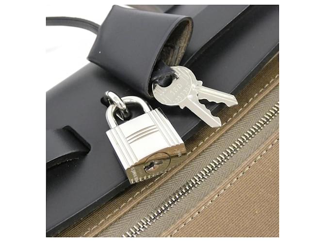 Hermès Borsa Hermes Herbag Zip PM Blu Taupe - vista 4