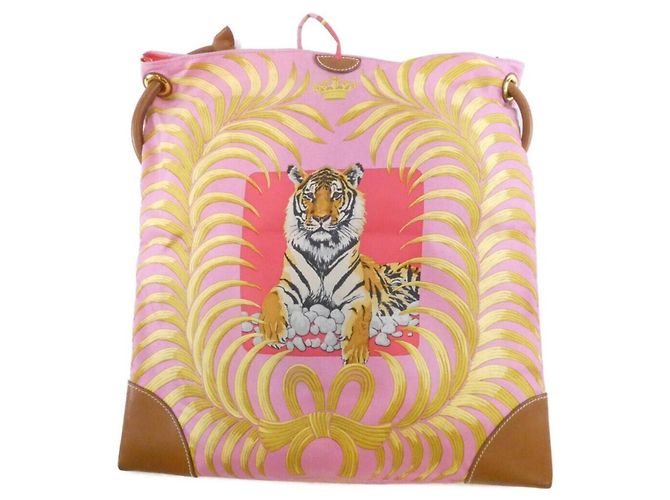 Hermès Borsa a tracolla Hermes Royal Tiger Silky City PM Rosa Rosso - vista 2