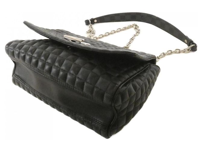 Borsa a tracolla Louis Vuitton Damier Cobalt Twist MM Nero - vista 3