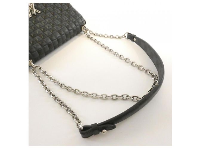 Borsa a tracolla Louis Vuitton Damier Cobalt Twist MM Nero - vista 4